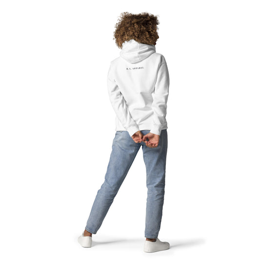 Image 1 of Navy Blazer Northern Run Hoodie - Left Placement, size S, with Reindeer artwork visible in back view.