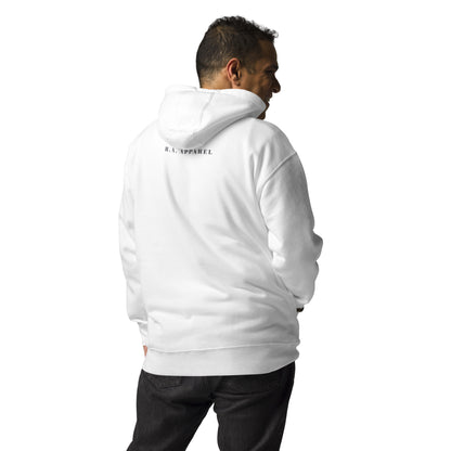 Summitline Hoodie - Left Placement image 2 in Black, size M, showing back view for the Mountain Range design.