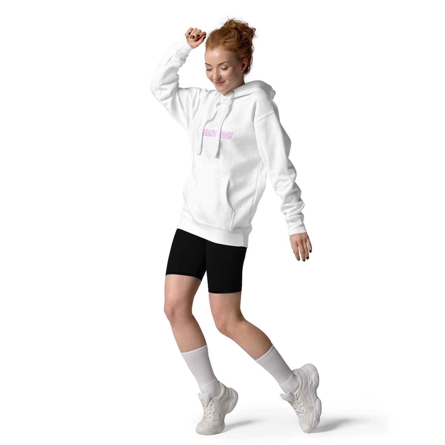 Image 1 of Black Noir Edge Hoodie - Left Placement, size S, with Elegant Edge artwork visible in front view.