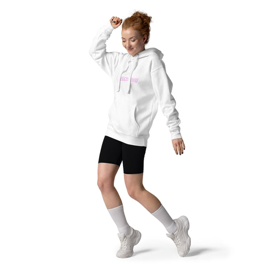 Image 1 of Black Noir Edge Hoodie - Left Placement, size S, with Elegant Edge artwork visible in front view.