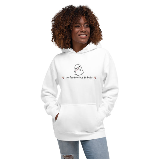Image 1 of Maroon Boo Luxe Hoodie - Left Placement, size S, with Fa Boo Lous artwork visible in front view.