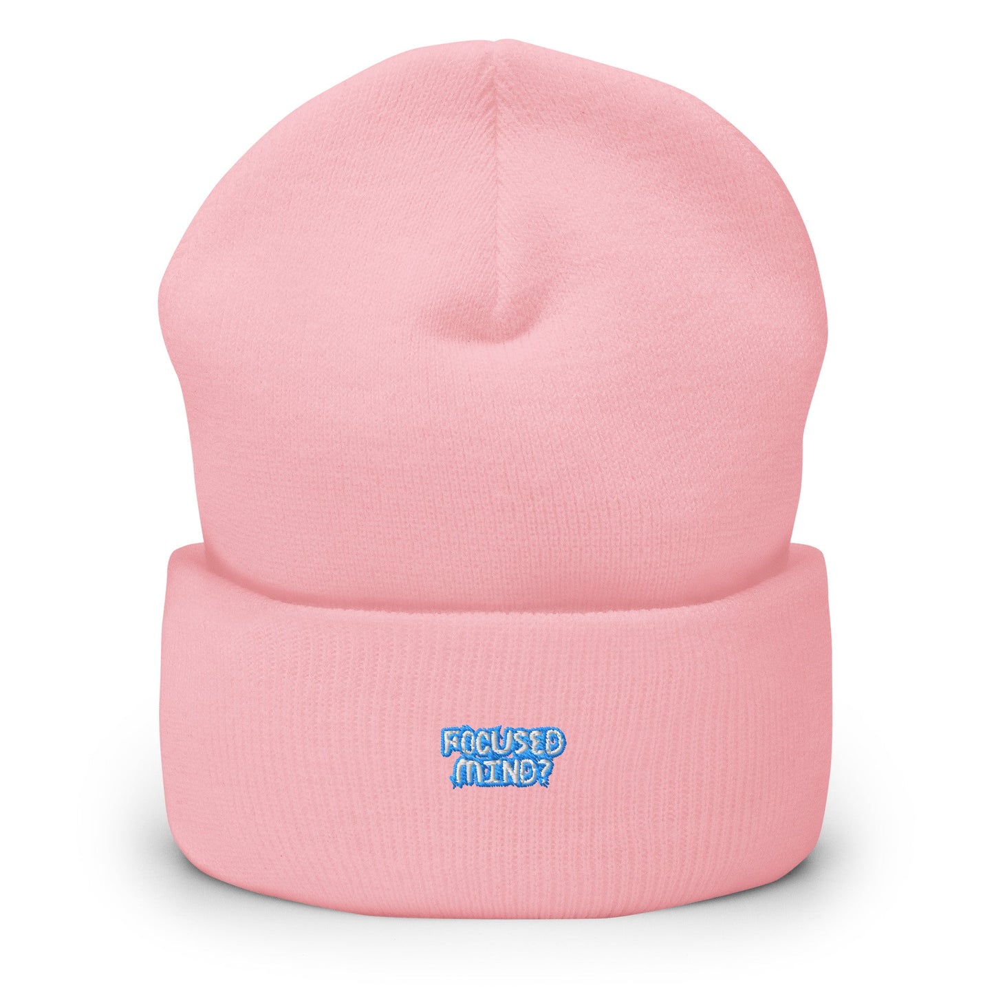 Mindstate Beanie - Left Placement image 11: Baby Pink version with front view of the Focused Mind range.