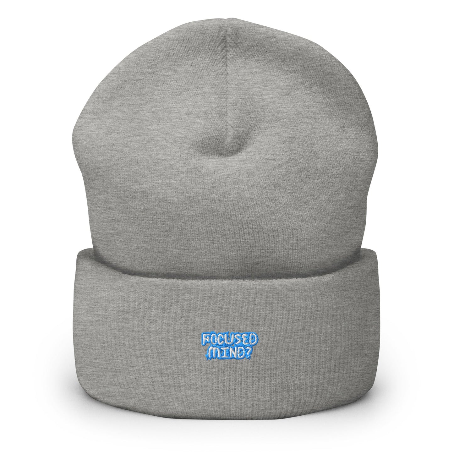 Mindstate Beanie - Left Placement image 9 in Heather Grey, showing front view for the Focused Mind design.