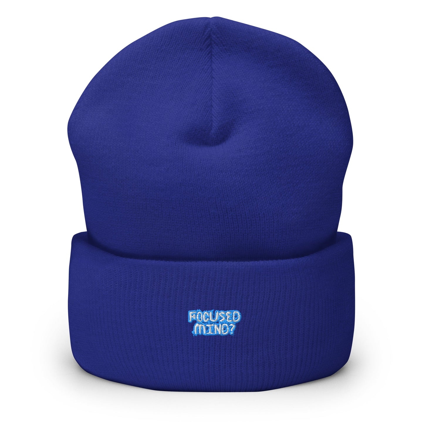 Mindstate Beanie - Left Placement product image 5 in Royal, with front view and left placement.