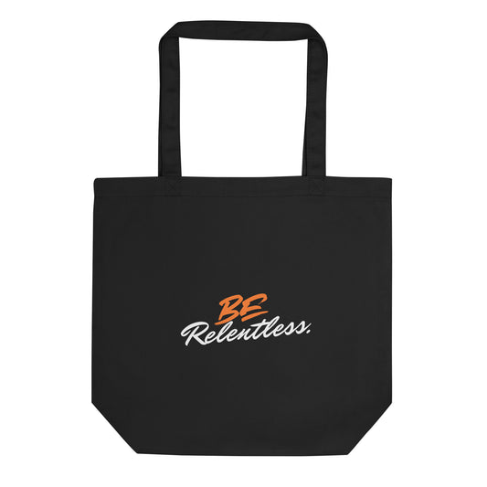 Relentless Tote Bag - Left Placement by R.A. Apparel, image 1, front view, Black, left placement.