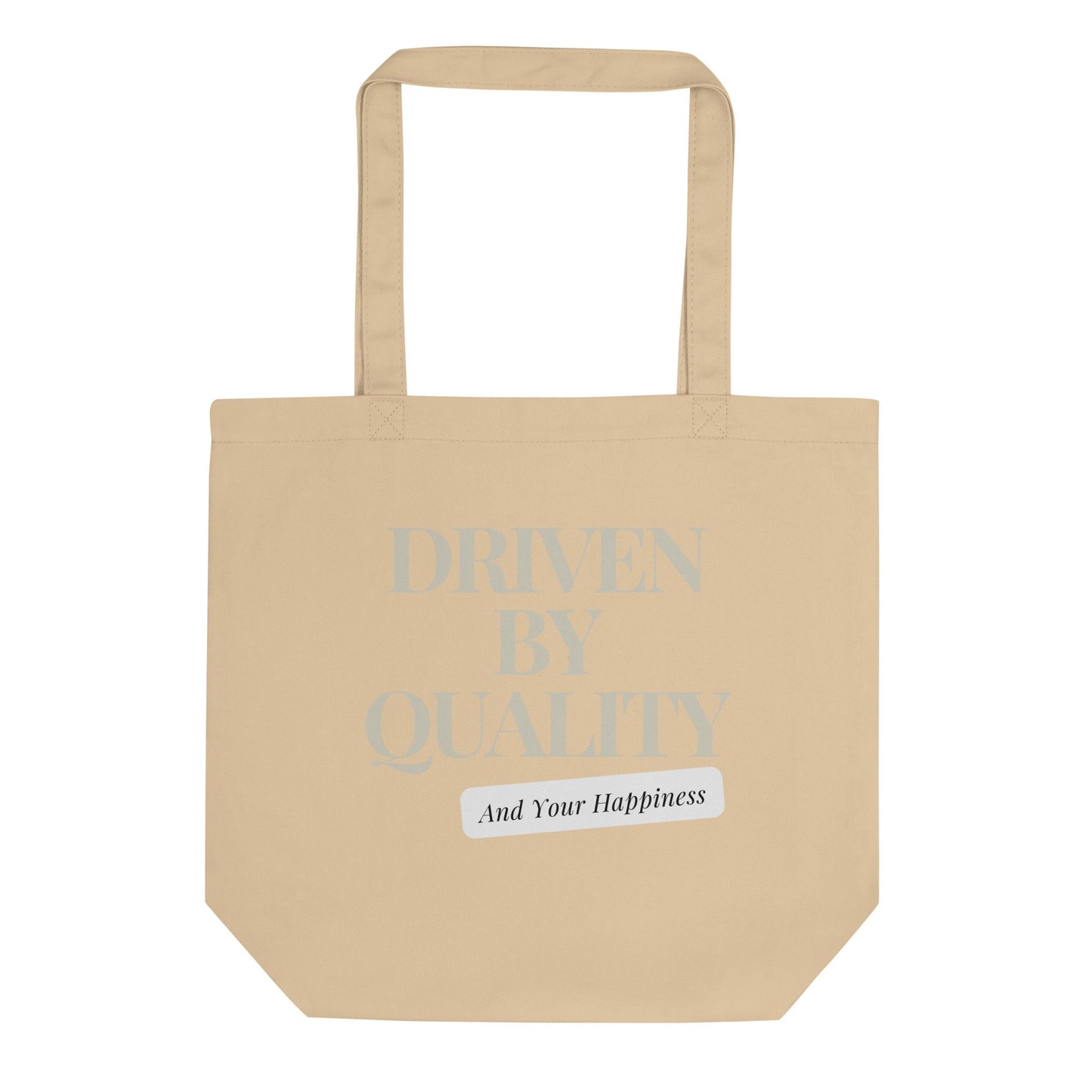 Quality Driven Tote Bag - Left Placement product image 2 in Oyster, with front view and left placement.