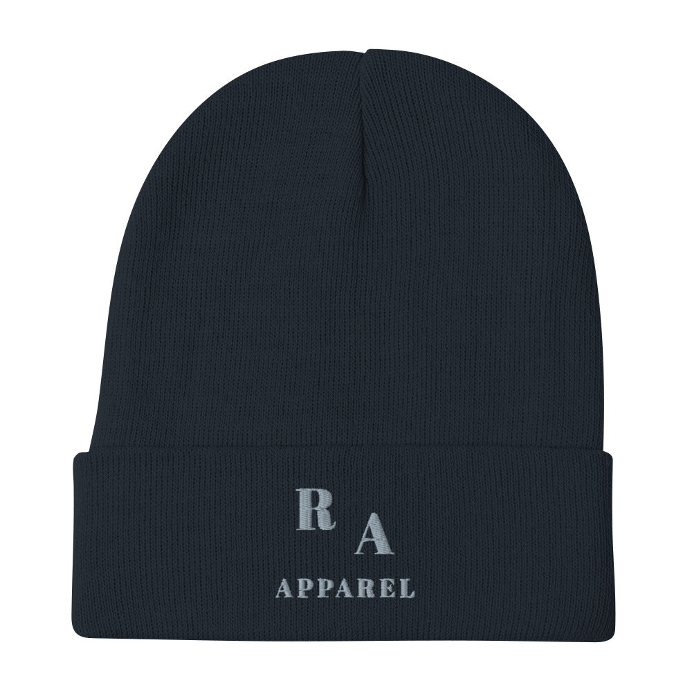 Image 3 of Red Timeless Beanie - Left Placement, with Timeless artwork visible in front view.