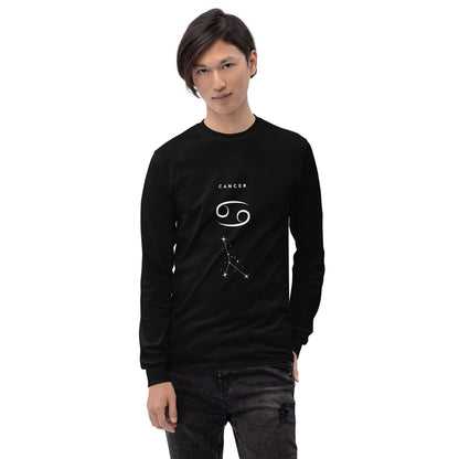 Image 1 of Black Moonhaven Long Sleeve Shirt, size S, with Cancer artwork visible in front view.