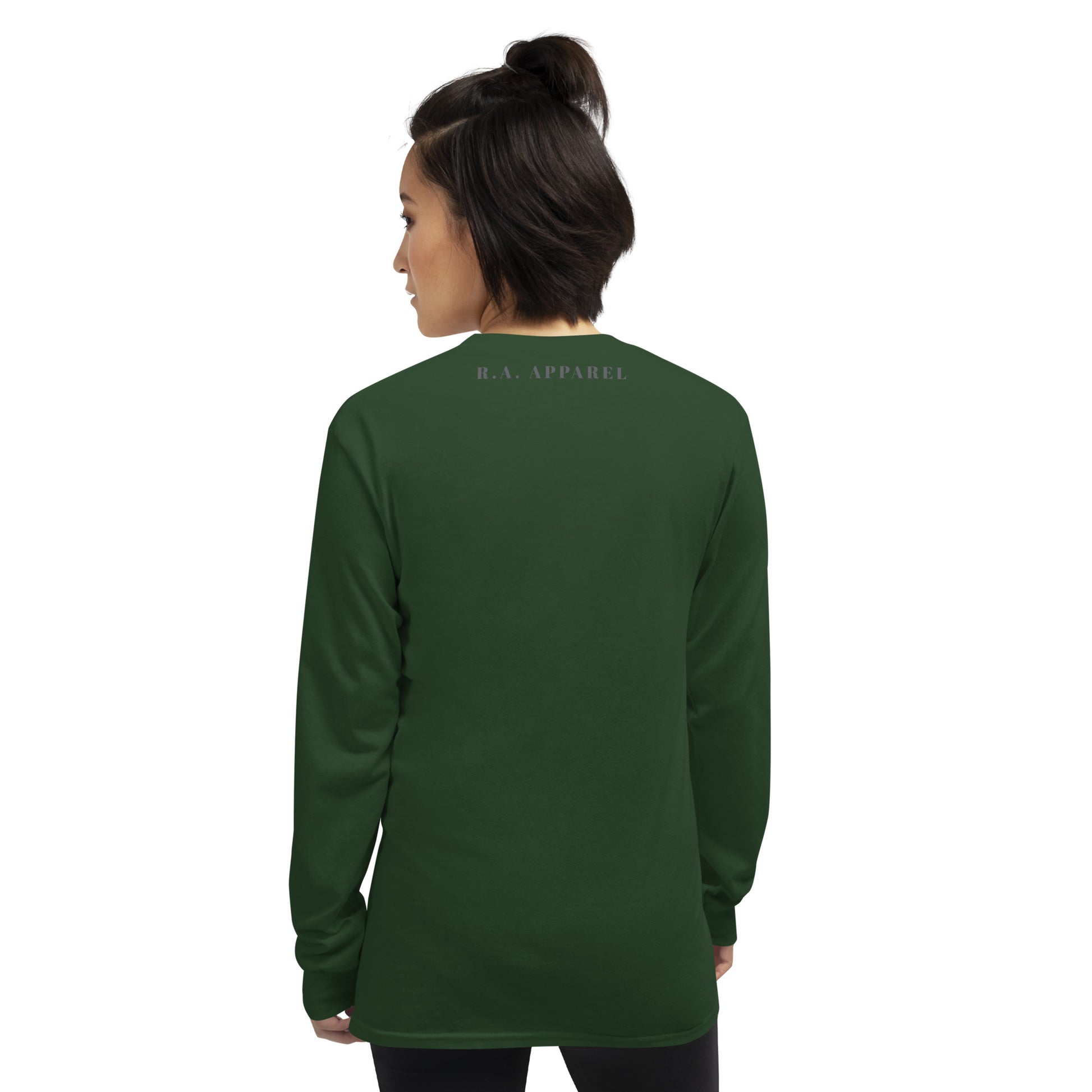 Limitless Men's Long Sleeve Shirt - Left Placement product image 6 in Black, size 3XL, with back view and left placement.