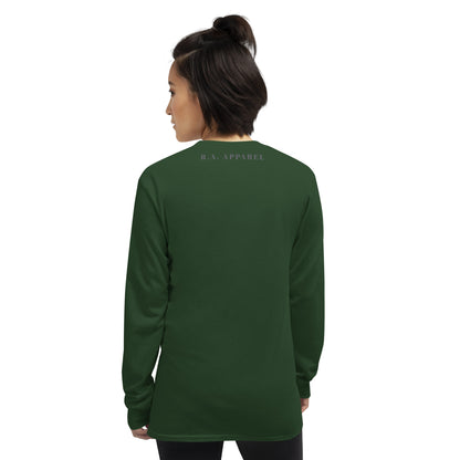 Limitless Men's Long Sleeve Shirt - Left Placement product image 6 in Black, size 3XL, with back view and left placement.