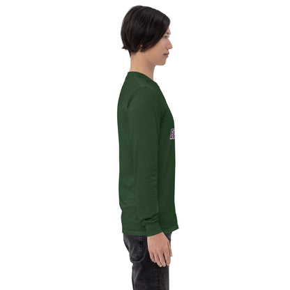 Noir Edge Men's Long Sleeve Shirt - Left Placement image 23: Forest Green version, size XL with right-side angle of the Elegant Edge range.