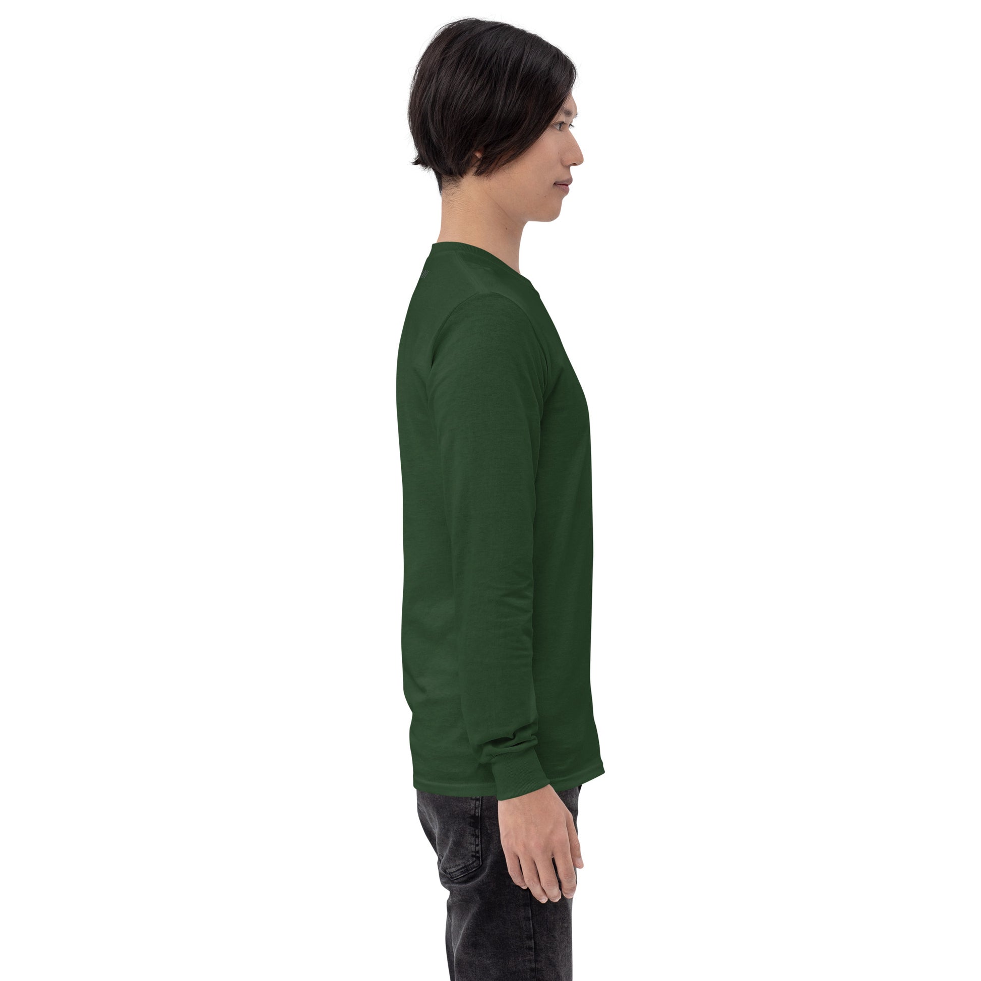 Twin Signal Men's Long Sleeve Shirt - Left Placement product image 23 in Red, size L, with right-side angle and left placement.