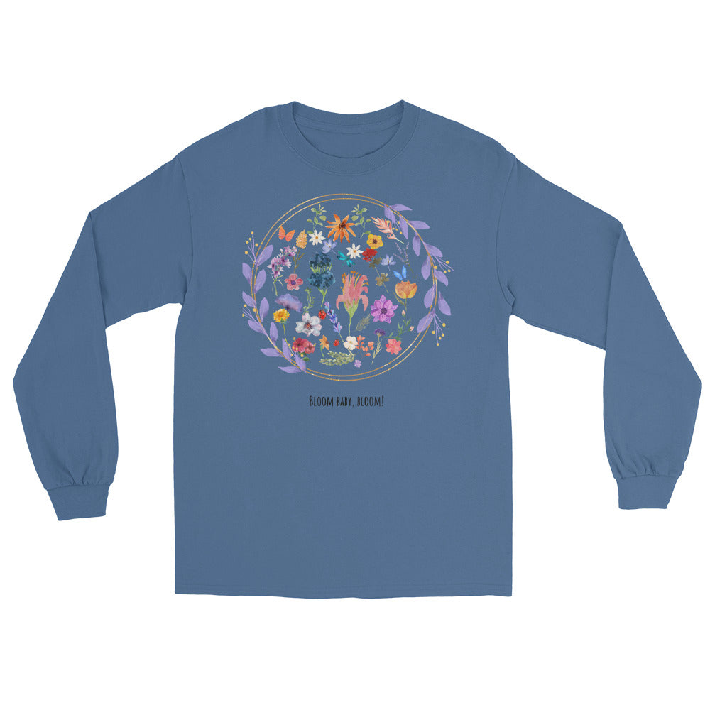 Bloomrise Men's Long Sleeve Shirt - Left Placement product image 8 in Navy, size S, with front view and left placement.