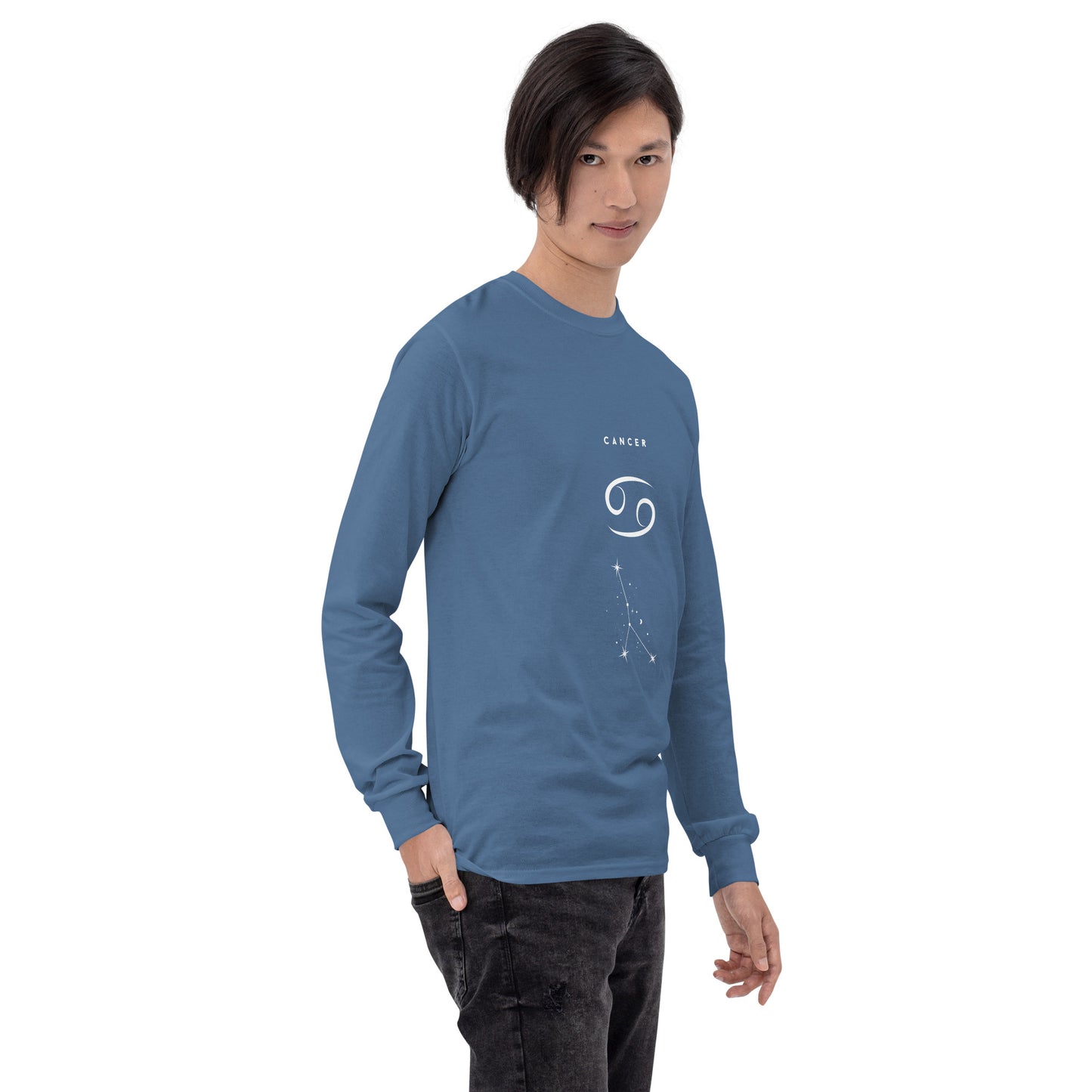 Moonhaven Long Sleeve Shirt product image 48 in Sport Grey, size L, with front view, right-side angle and design placement.