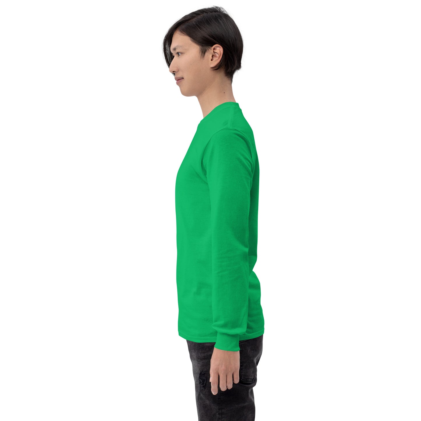 Twin Signal Men's Long Sleeve Shirt - Left Placement image 51 in Light Blue, size S, showing left-side angle for the Gemini design.