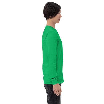 Moonhaven Long Sleeve Shirt by R.A. Apparel, image 53, right-side angle, Light Blue, size L, design placement.