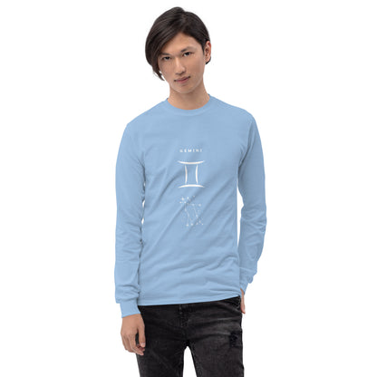 Twin Signal Men's Long Sleeve Shirt - Left Placement by R.A. Apparel, image 61, front view, Light Pink, size S, left placement.