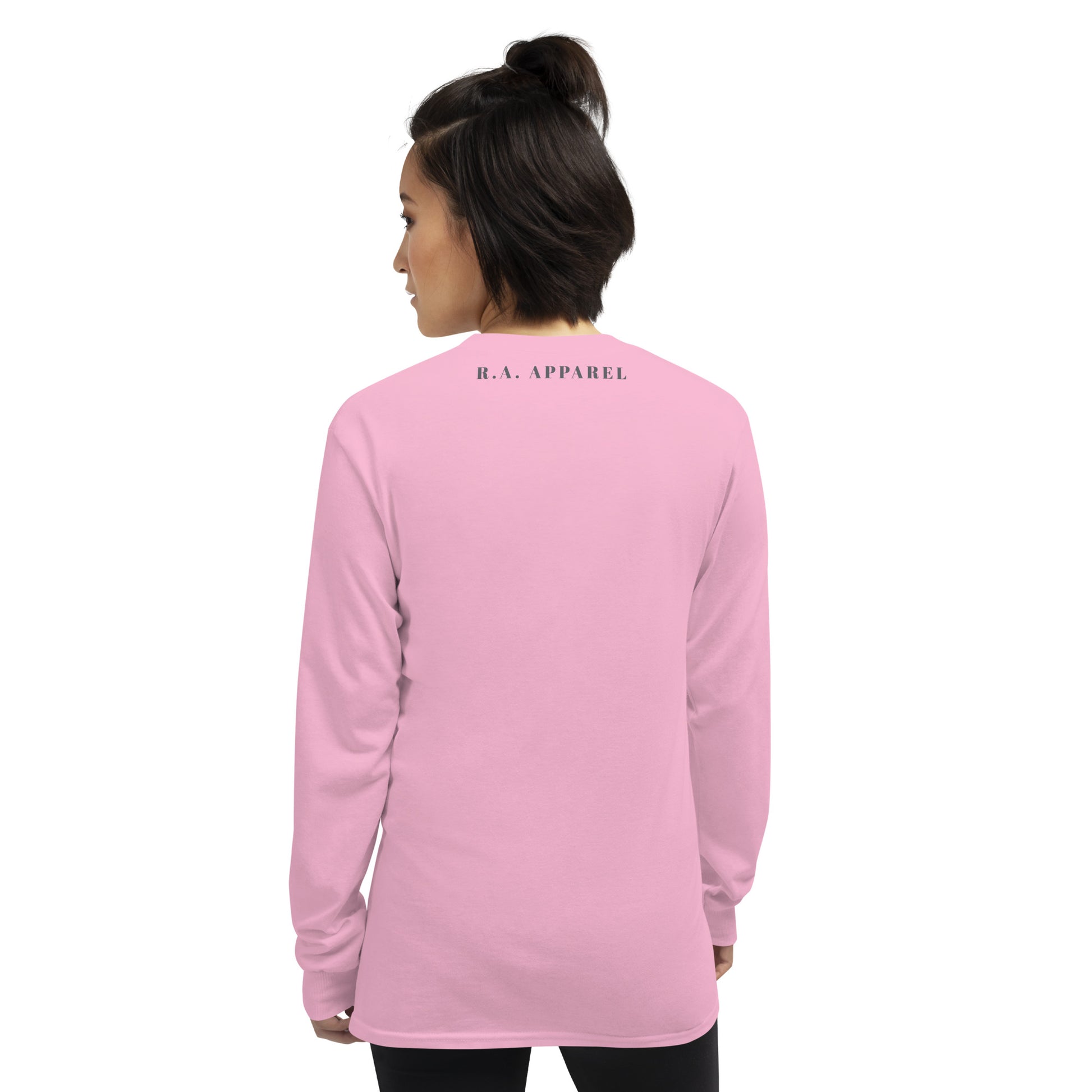 Limitless Men's Long Sleeve Shirt - Left Placement image 12: Navy version, size 2XL with back view of the No Limits range.