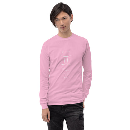 Twin Signal Men's Long Sleeve Shirt - Left Placement by R.A. Apparel, image 73, front view, White, size L, left placement.