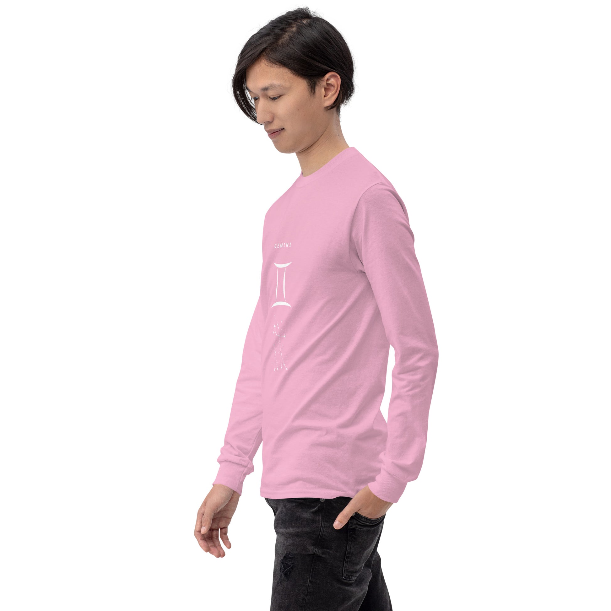 Twin Signal Men's Long Sleeve Shirt - Left Placement by R.A. Apparel, image 76, front view, left-side angle, selected colour, left placement.