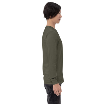 Image 41 of Irish Green Moonhaven Long Sleeve Shirt, size S, with Cancer artwork visible in right-side angle.