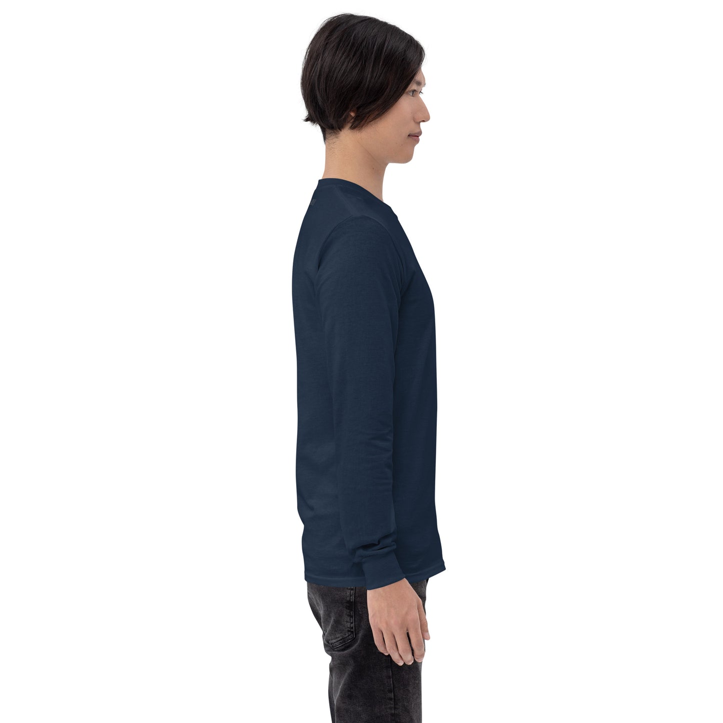 Image 11 of Maroon Twin Signal Men's Long Sleeve Shirt - Left Placement, size S, with Gemini artwork visible in right-side angle.