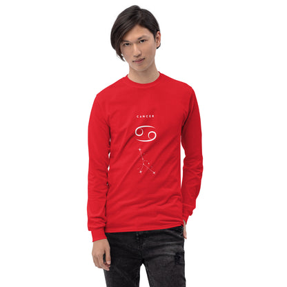 Image 25 of Red Moonhaven Long Sleeve Shirt, size 2XL, with Cancer artwork visible in front view.