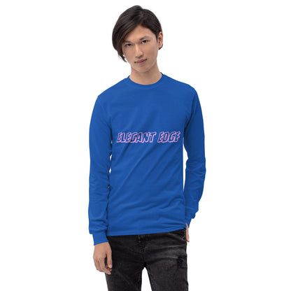 Noir Edge Men's Long Sleeve Shirt - Left Placement image 61: Sport Grey version, size L with front view of the Elegant Edge range.