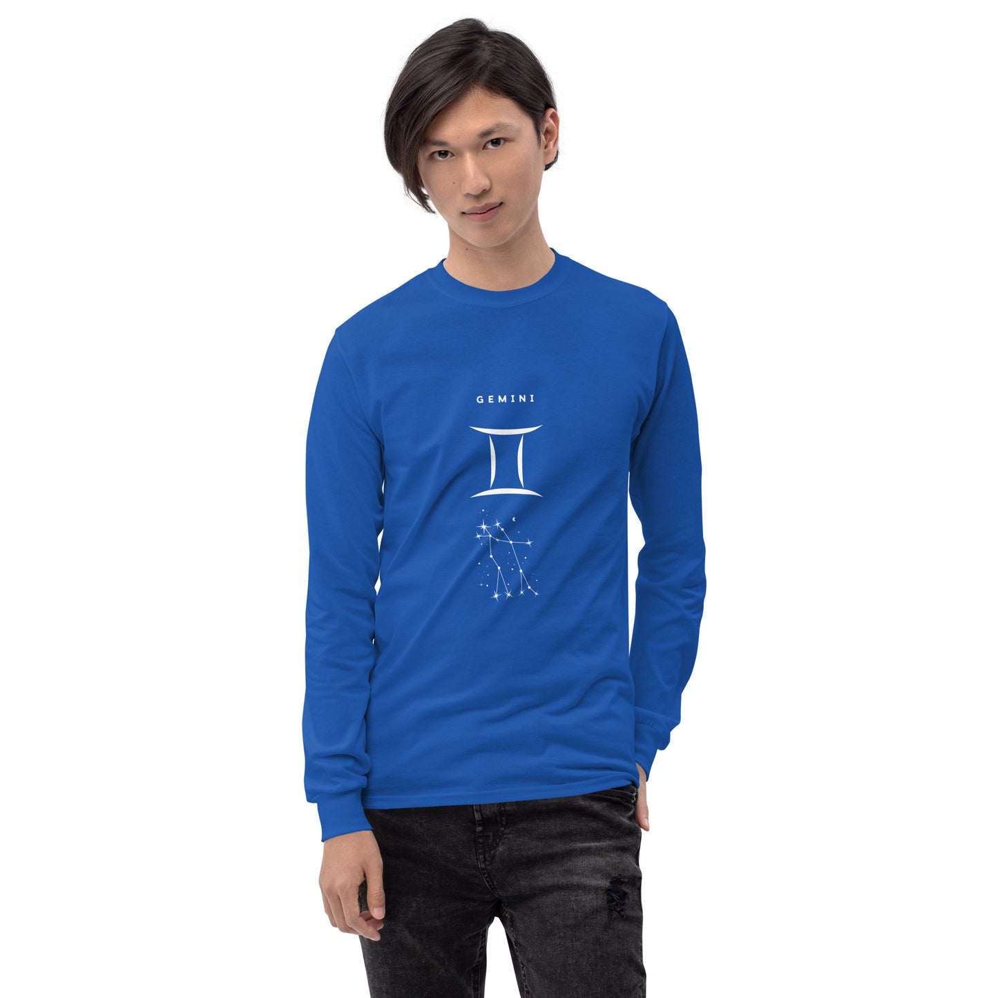 Twin Signal Men's Long Sleeve Shirt - Left Placement by R.A. Apparel, image 31, front view, Military Green, size S, left placement.