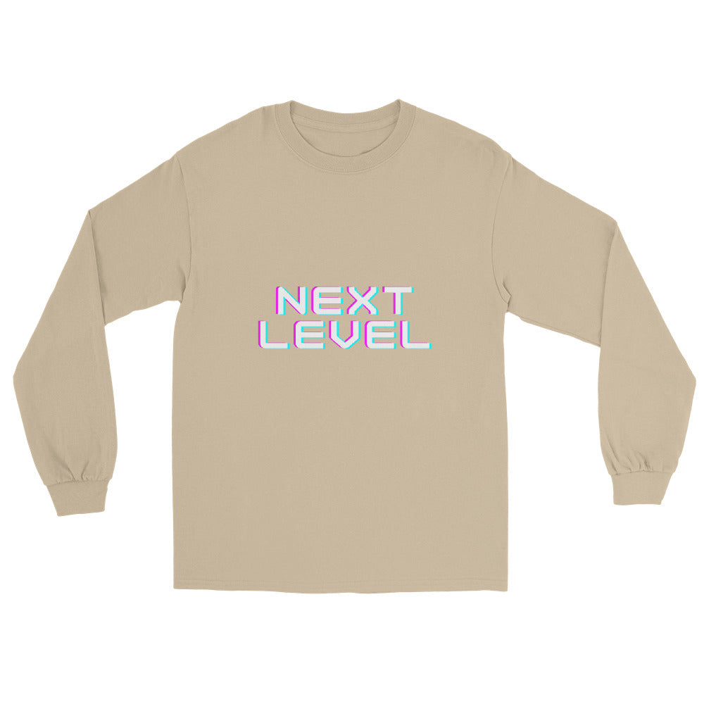 Ascender Long Sleeve Shirt - Left Placement image 10 in Navy, size L, showing front view for the Next Level design.