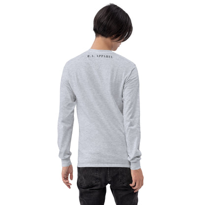 Image 56 of Sand Twin Signal Men's Long Sleeve Shirt - Left Placement, size S, with Gemini artwork visible in back view.