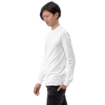 Twin Signal Men's Long Sleeve Shirt - Left Placement by R.A. Apparel, image 88, front view, left-side angle, selected colour, left placement.