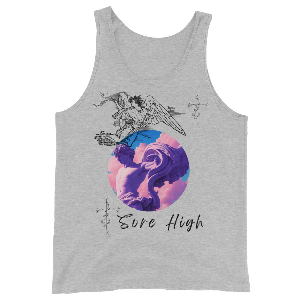 Skyborne Men's Tank Top - Left Placement by R.A. Apparel, image 5, front view, Black, size XL, left placement.