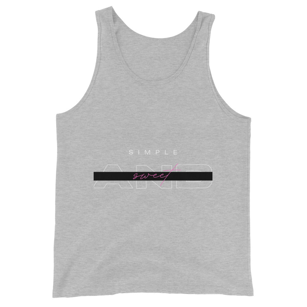 Sweet Minimal Men's Tank Top - Left Placement by R.A. Apparel, image 6, front view, Black, size 2XL, left placement.