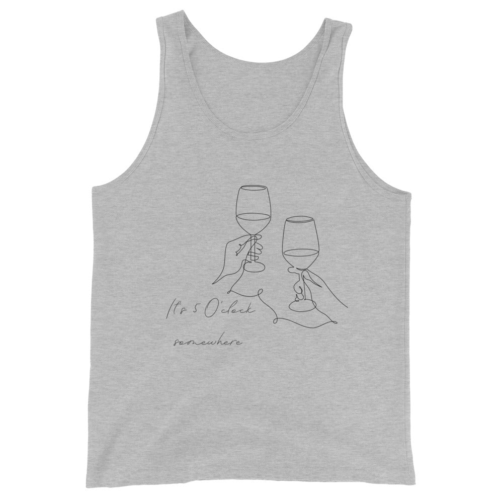 After Five Men's Tank Top - Left Placement 59 image 3: Red version, size M with front view of the 5 O'Clock range.