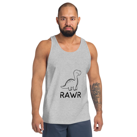 Wild Call Men's Tank Top - Left Placement 38 by R.A. Apparel, image 1, front view, Navy, size XS, left placement.