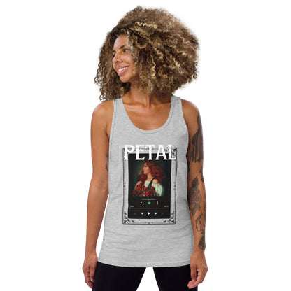 Petaline Men's Tank Top - Left Placement image 3 in Black, size M, showing front view for the Petal design.