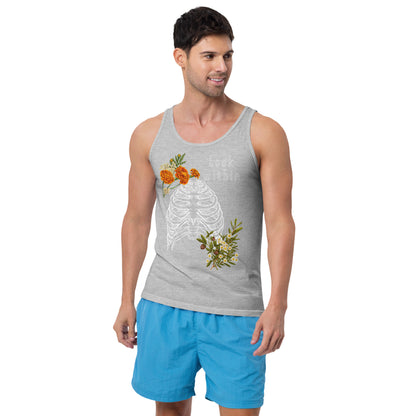 Innerline Men's Tank Top - Left Placement image 3 in Black, size M, showing front view for the Look Within design.