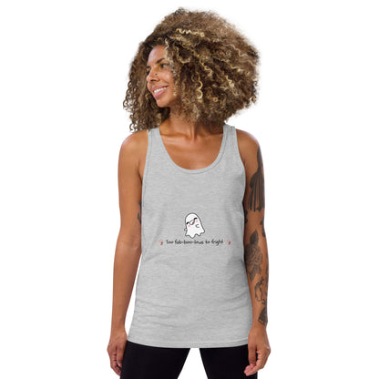 Boo Luxe Men's Tank Top - Left Placement by R.A. Apparel, image 1, front view, Navy, size XS, left placement.