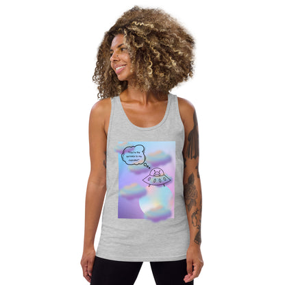 Sprinkle Theory Men's Tank Top - Left Placement product image 4 in Black, size L, with front view and left placement.