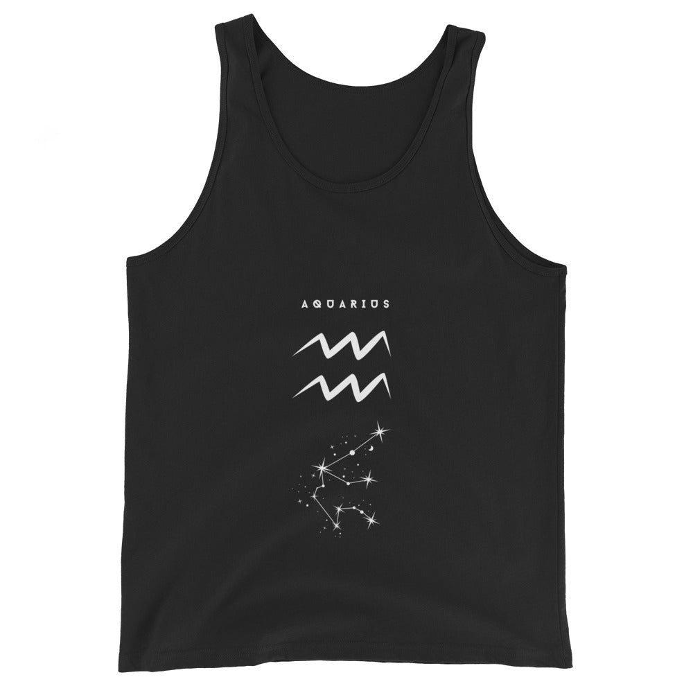 Waterbearer Tank Top - Left Placement product image 1 in Black, size XS, with front view and left placement.