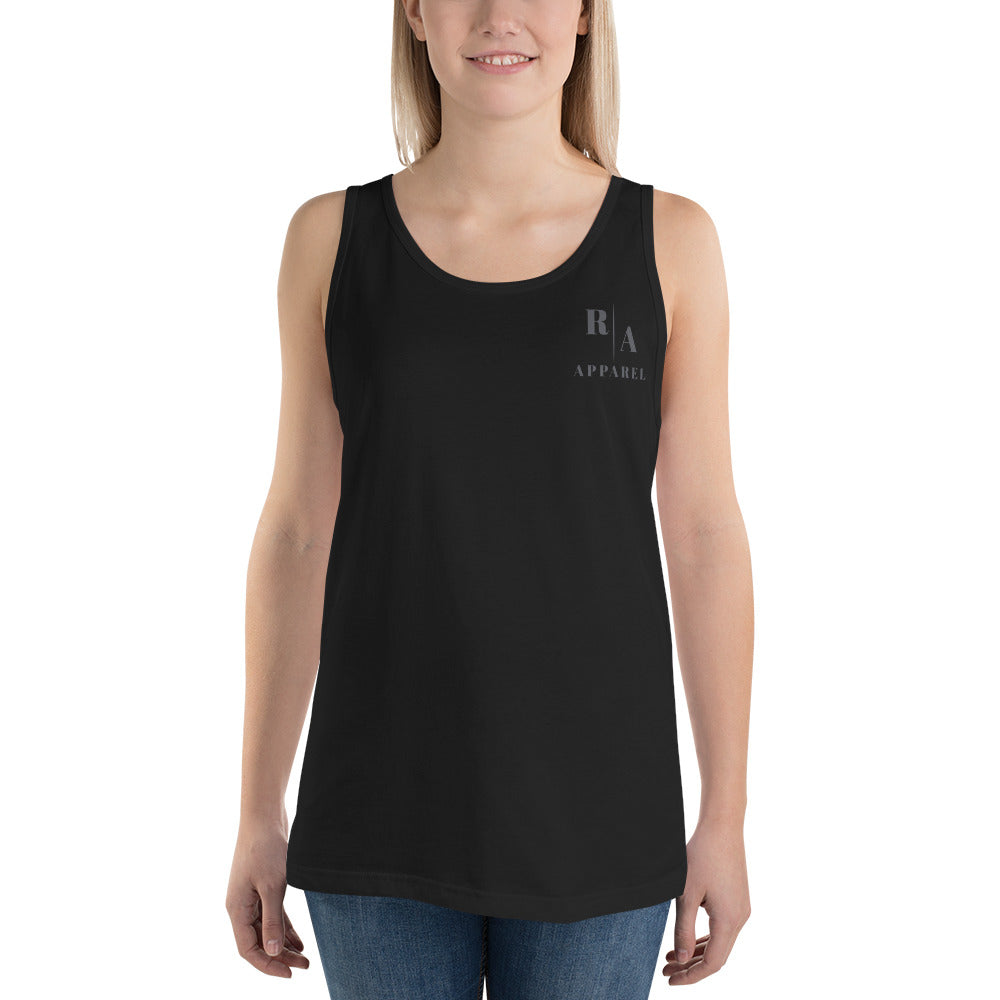 Urban Men's Tank Top - Left Placement 27 image 1 in Black, size XS, showing front view for the Urban design.