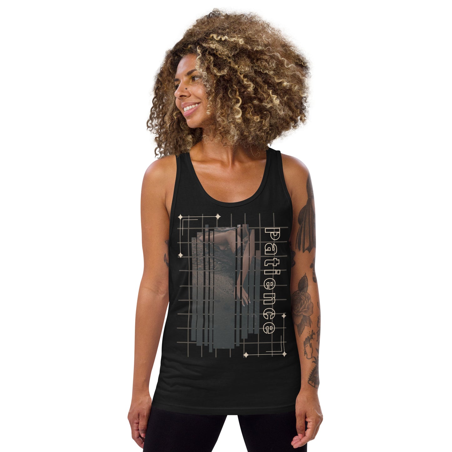 Stillwater Men's Tank Top - Left Placement product image 1 in Black, size XS, with front view and left placement.
