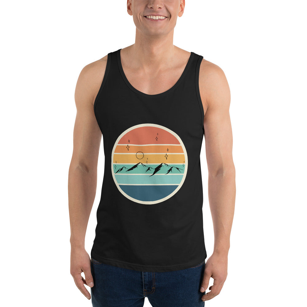Summitline Men's Tank Top - Left Placement product image 1 in Black, size XS, with front view and left placement.