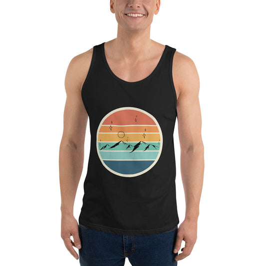 Summitline Men's Tank Top - Left Placement product image 1 in Black, size XS, with front view and left placement.