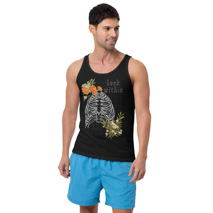 Innerline Men's Tank Top - Left Placement product image 1 in Black, size XS, with front view and left placement.