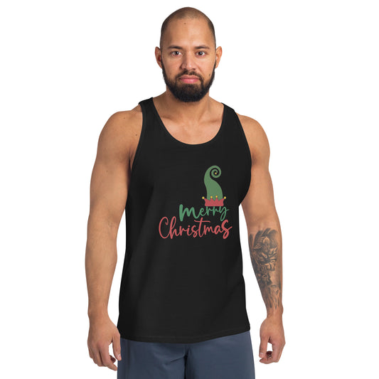 Noelle Men's Tank Top - Left Placement by R.A. Apparel, image 1, front view, Black, size XS, left placement.