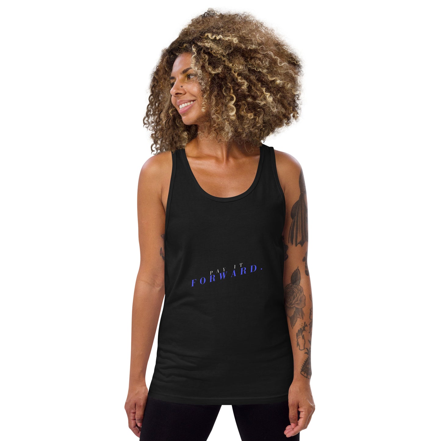Forward Kind Men's Tank Top - Left Placement product image 1 in Black, size XS, with front view and left placement.