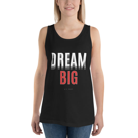 Skyline Dream Men's Tank Top - Left Placement by R.A. Apparel, image 1, front view, Black, size XS, left placement.