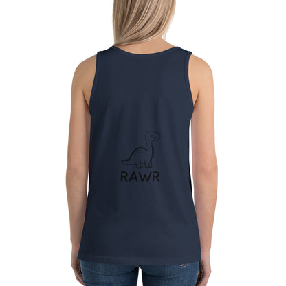 Wild Call Men's Tank Top - Left Placement 39 product image 6 in Navy, size 2XL, with back view and left placement.